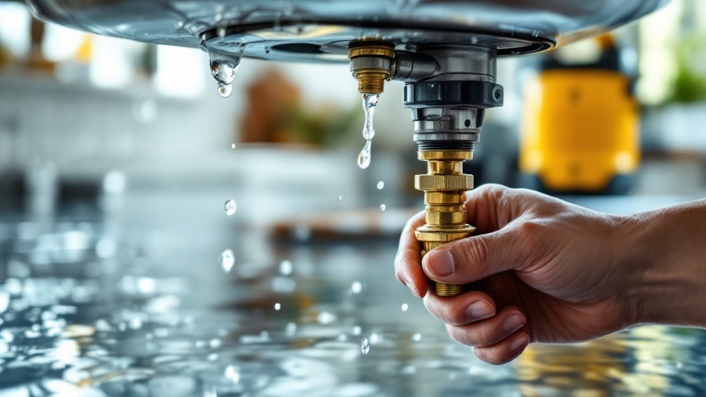 turn off water valve