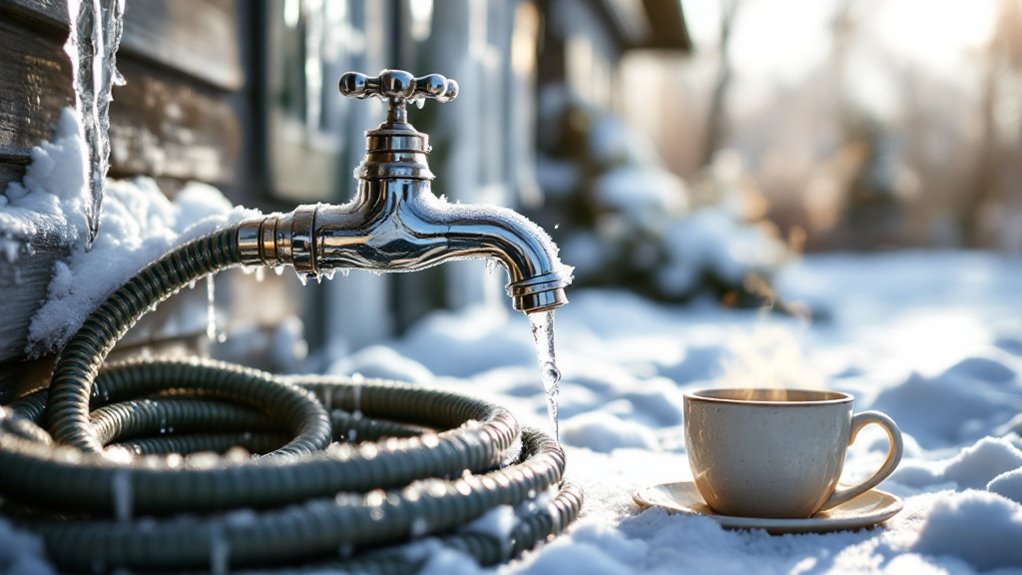 disconnect and drain hoses